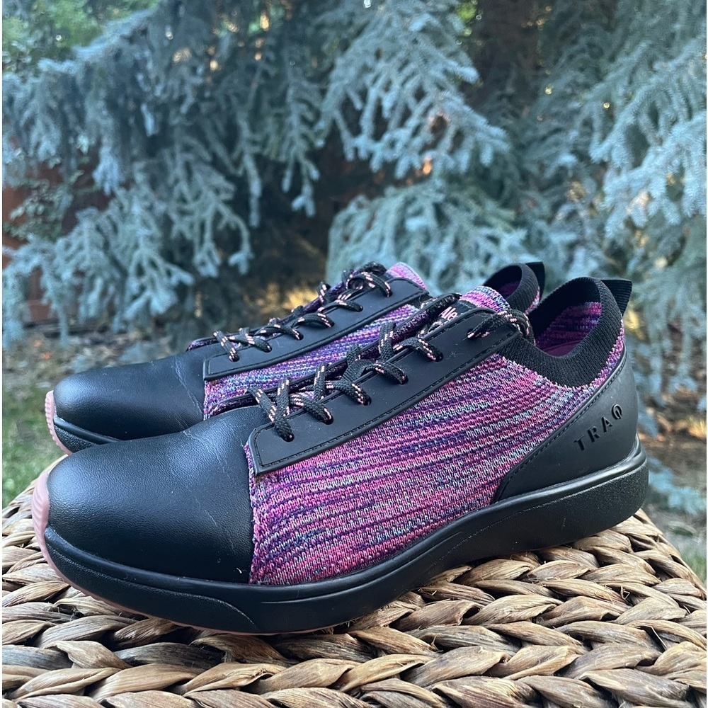 Alegria Quest Pink Purple & Black Support Comfort Walking Sneaker Shoes. EU 37